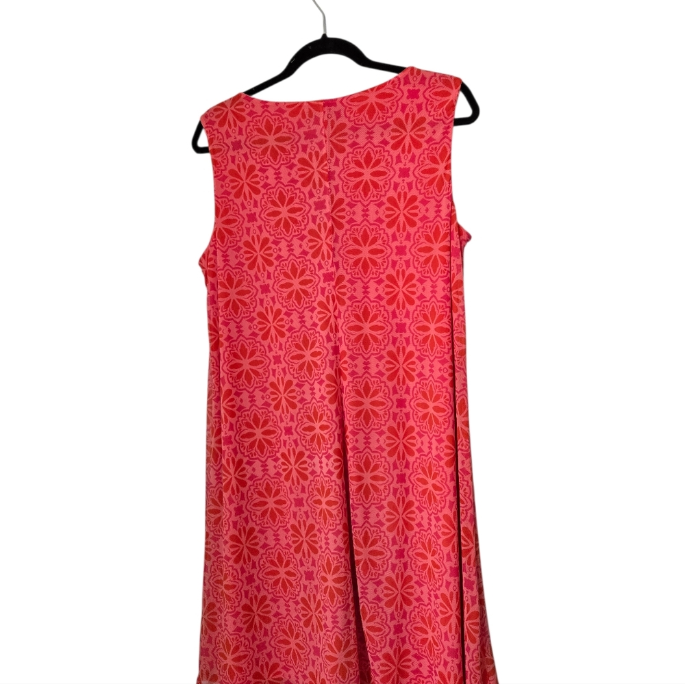 Harper 241 Floral Pattern Mini Dress with Decorative Buttons - Picture 7 of 10